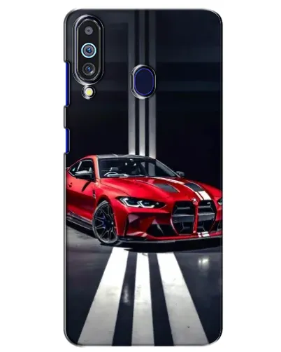 Чехол для Samsung Galaxy M40 с картинкой «Красная BMW на дороге»