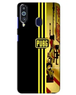 Чохол для Samsung Galaxy M40 з картинкою «PUBG — камуфляжний шолом»