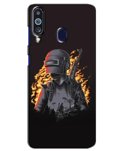 Чохол для Samsung Galaxy M40 з картинкою «PUBG — вогняний силует»