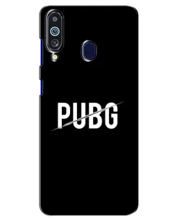Чохол для Samsung Galaxy M40 з картинкою «PUBG — білий логотип»