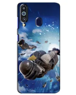 Чохол для Samsung Galaxy M40 з картинкою «Десант PUBG — стрибок»