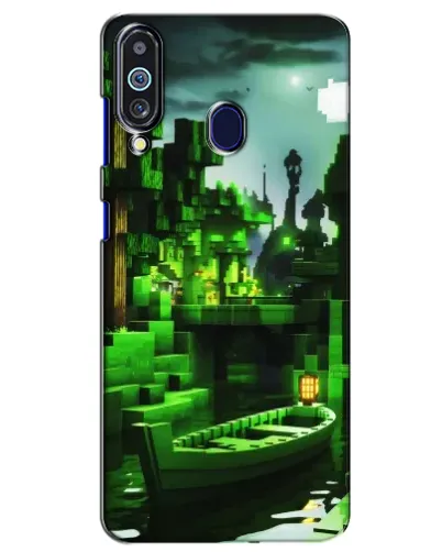 Чехол для Samsung Galaxy M40 с картинкой «Minecraft лесной пейзаж»