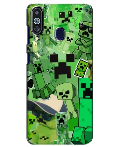 Чехол для Samsung Galaxy M40 с картинкой «Криперы Minecraft»