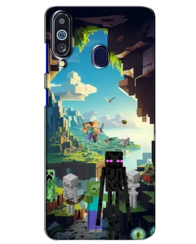 Чехол для Samsung Galaxy M40 с картинкой «Эндермен в лесу»