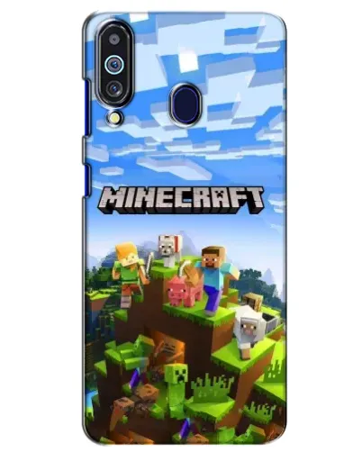 Чехол для Samsung Galaxy M40 с картинкой «Minecraft классический мир»