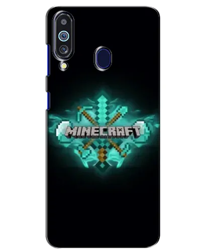 Чехол для Samsung Galaxy M40 с картинкой «Minecraft Diamond лого»
