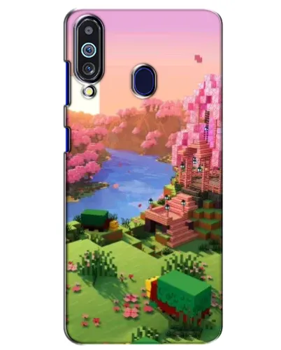 Чехол для Samsung Galaxy M40 с картинкой «Розовое дерево Minecraft»