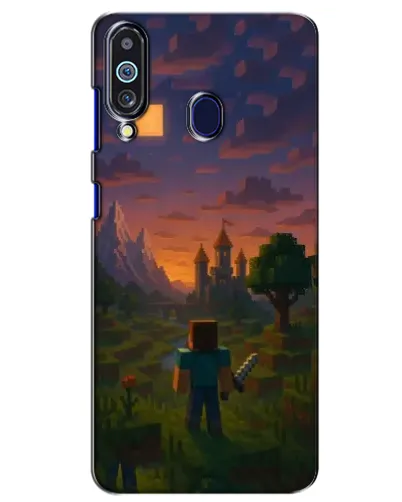 Чехол для Samsung Galaxy M40 с картинкой «Стив у башни»