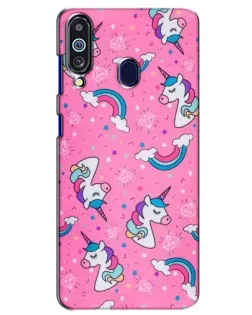 Чехол для Samsung Galaxy M40 с картинкой «Unicorn паттерн розовый» Чехол для Samsung Galaxy M40 с картинкой «Unicorn паттерн розовый»