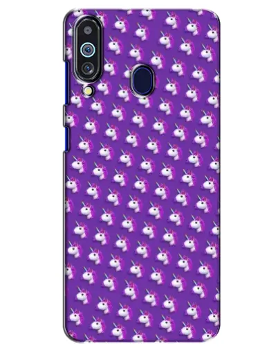 Чехол для Samsung Galaxy M40 с картинкой «Единороги на фиолетовом»