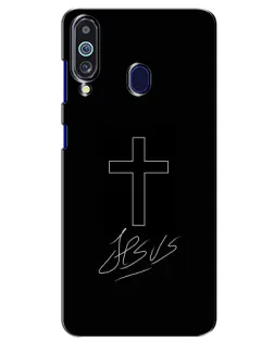 Чохол для Samsung Galaxy M40 з картинкою «Графічний хрест Jesus»
