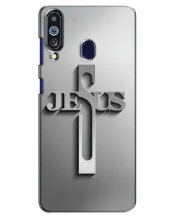 Чохол для Samsung Galaxy M40 з картинкою «Металевий хрест Jesus»
