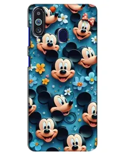 Чехол для Samsung Galaxy M40 с картинкой «Паттерн Микки и Минни»