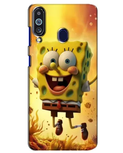 Чехол для Samsung Galaxy M40 с картинкой «Губка Боб прыгает»