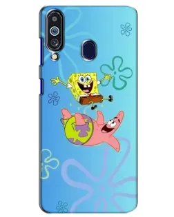 Чехол для Samsung Galaxy M40 с картинкой «Спанч Боб и Патрик»