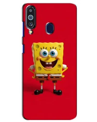 Чехол для Samsung Galaxy M40 с картинкой «Спанч Боб на красном»