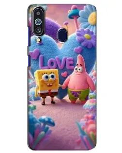 Чехол для Samsung Galaxy M40 с картинкой «Губка Боб Патрик»