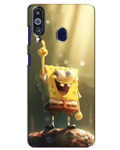 Чехол для Samsung Galaxy M40 с картинкой «Сияющий Спанч Боб»
