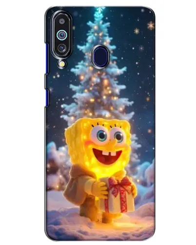 Чехол для Samsung Galaxy M40 с картинкой «Рождественский Спанч Боб»