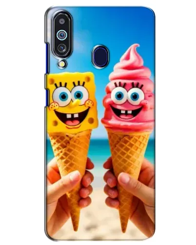 Чехол для Samsung Galaxy M40 с картинкой «Спанч Боб мороженое»