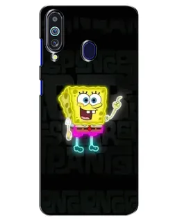 Чехол для Samsung Galaxy M40 с картинкой «Неоновый Губка Боб»