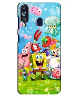 Чохол для Samsung Galaxy M40 з картинкою «Губка Боб та друзі» Чохол для Samsung Galaxy M40 з картинкою «Губка Боб та друзі»