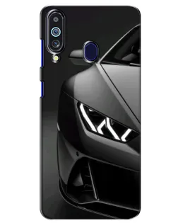 Чехол для Samsung Galaxy M40 с картинкой «Lamborghini фары детализация»