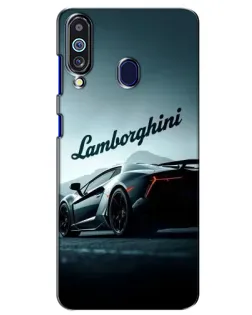 Чехол для Samsung Galaxy M40 с картинкой «Классическая надпись Lamborghini»