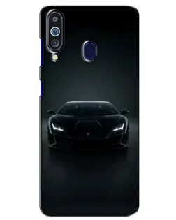 Чехол для Samsung Galaxy M40 с картинкой «Черный Lamborghini Aventador»