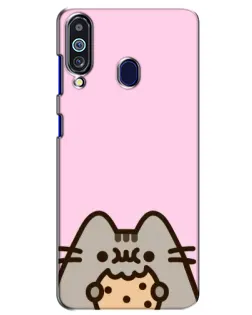 Чохол для Samsung Galaxy M40 з картинкою «Pusheen та печиво»