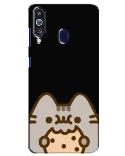 Чехол для Samsung Galaxy M40 с картинкой «Пушин на черном»