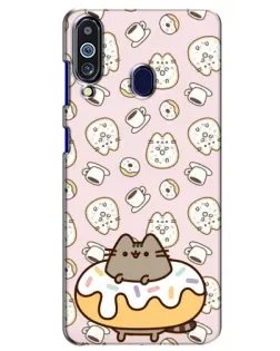 Чехол для Samsung Galaxy M40 с картинкой «Пушин на пончике»