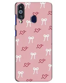 Чехол для Samsung Galaxy M40 с картинкой «Сердца и банты»