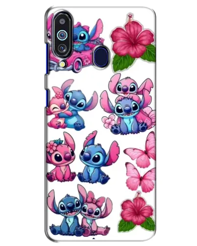 Чехол для Samsung Galaxy M40 с картинкой «Стикеры Stitch и Angel»