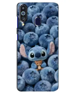 Чехол для Samsung Galaxy M40 с картинкой «Стич и голубика» Чехол для Samsung Galaxy M40 с картинкой «Стич и голубика»