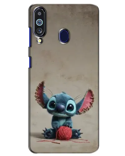 Чехол для Samsung Galaxy M40 с картинкой «Стич на коричневом фоне»