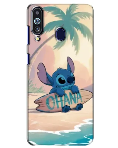 Чехол для Samsung Galaxy M40 с картинкой «Стич на серфе»