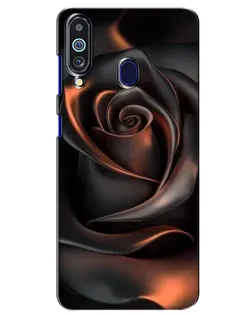 Чохол для Samsung Galaxy M40 з картинкою «Шовкова чорна троянда»