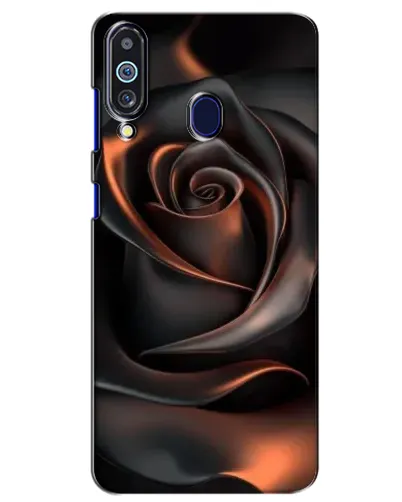 Чехол для Samsung Galaxy M40 с картинкой «Шелковая черная роза»