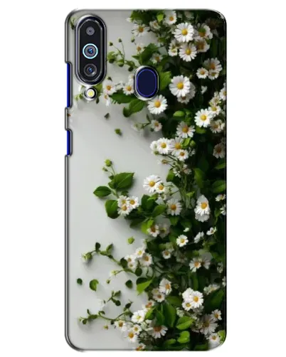Чехол для Samsung Galaxy M40 с картинкой «Ветка мелких белых цветов»