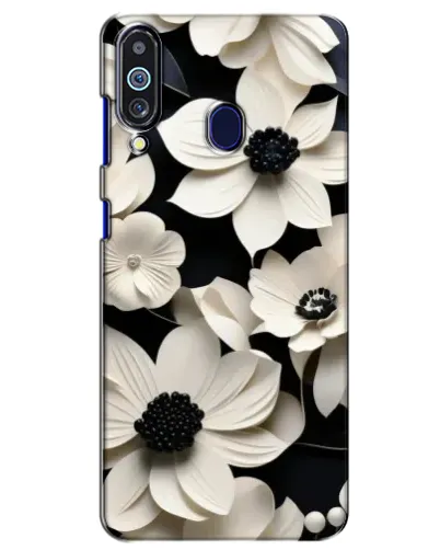 Чехол для Samsung Galaxy M40 с картинкой «Объемные белые цветы»