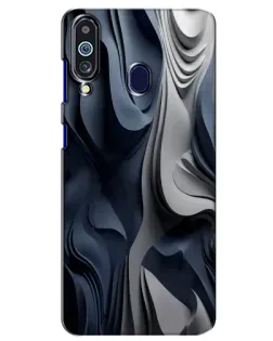Чохол для Samsung Galaxy M40 з картинкою «Об'ємні сині складки» Чохол для Samsung Galaxy M40 з картинкою «Об'ємні сині складки»