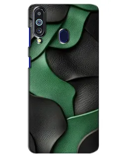 Чехол для Samsung Galaxy M40 с картинкой «Зеленые кожаные волны»