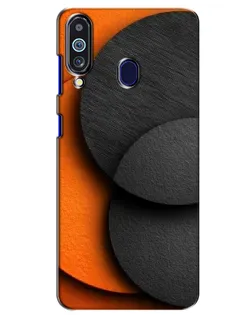Чехол для Samsung Galaxy M40 с картинкой «Геометрия оранжевых кругов»