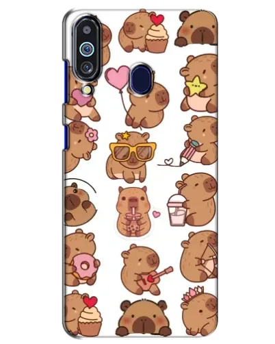 Чехол для Samsung Galaxy M40 с картинкой «Стикерпак с капибарами»