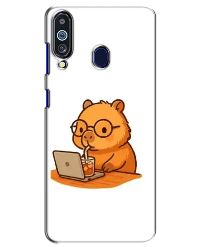 Чехол для Samsung Galaxy M40 с картинкой «Капибара с ноутбуком»