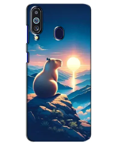 Чехол для Samsung Galaxy M40 с картинкой «Закат солнца с капибарой»