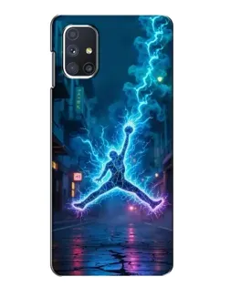Чехол для Samsung Galaxy M51 с картинкой «Jordan Gold Jumpman»
