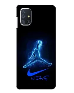 Чехол для Samsung Galaxy M51 с картинкой «Jordan Neon Blue»