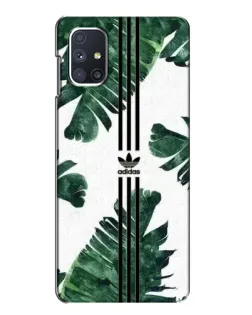 Чехол для Samsung Galaxy M51 с картинкой «Пальмовые листья адидас»